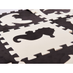 Penová puzzle detská podložka 25ks. čierno-biela